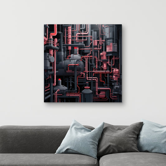 Dark pipes - Gray canvas for stylish home decor accents