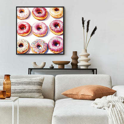 Yummy Beige Framed Canvas - Elegant Home Decor Piece