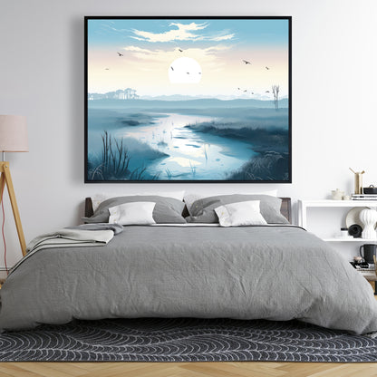 The Marsh - Beige Framed Canvas for Elegant Home Decor