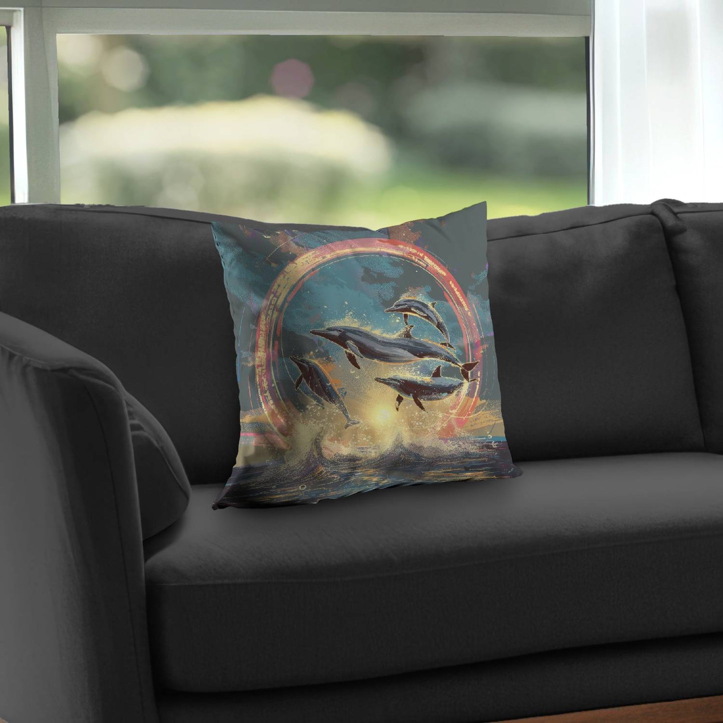 Jump - Throw pillow - Print on demand