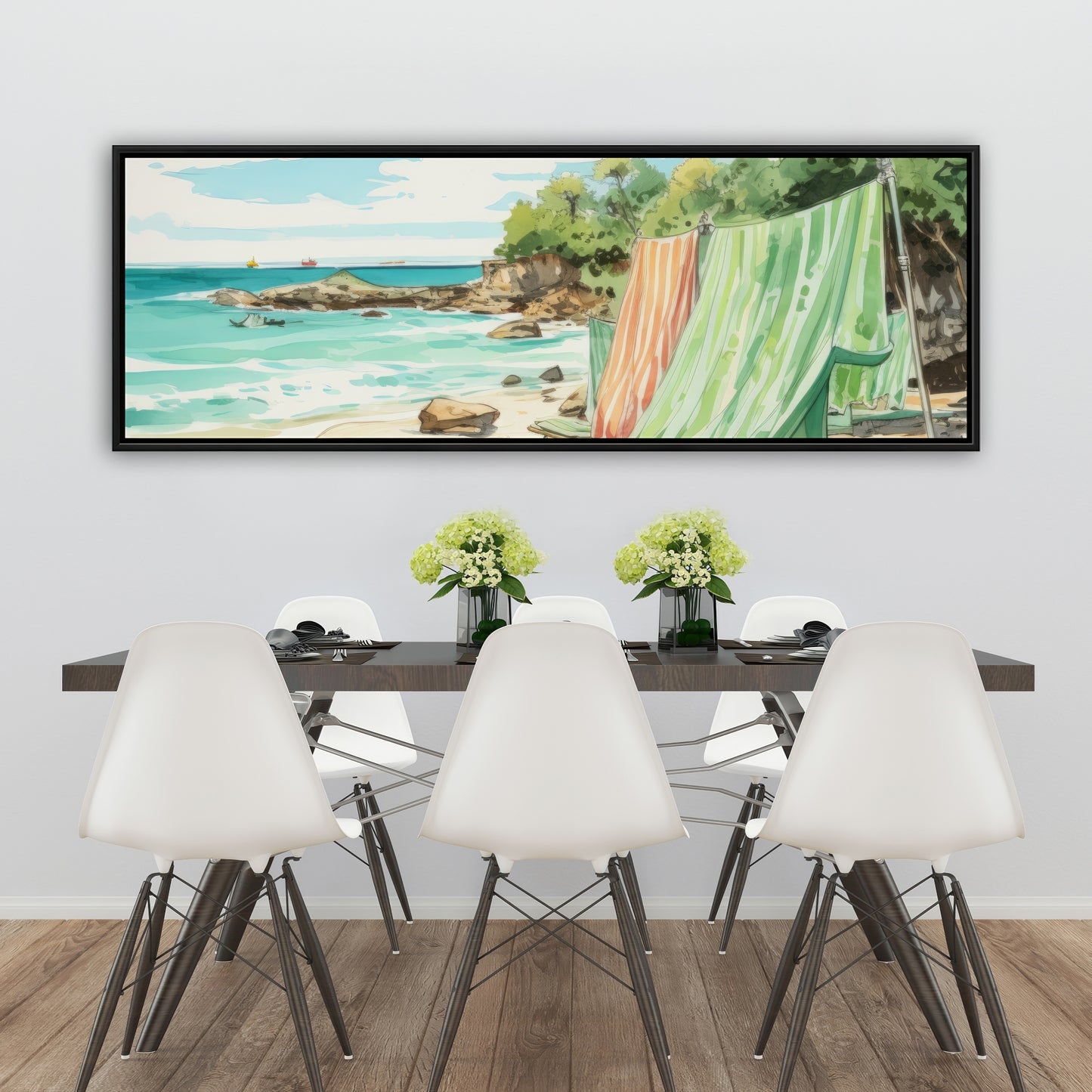 Beach calm - Framed Canvas - Print on demand