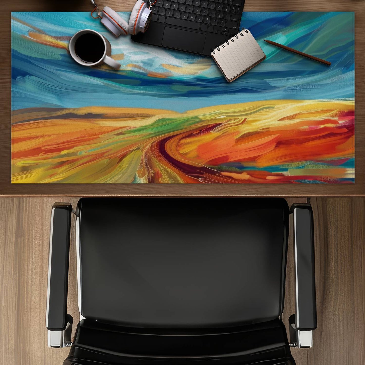 Land flow - Desk mat - Print on demand