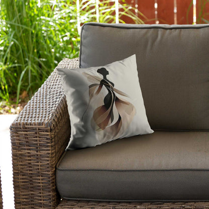 Classy Silhouette Poly Twill Throw Pillow - Chic Home Decor