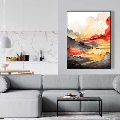 Scolding land - 36"x36" Framed canvas