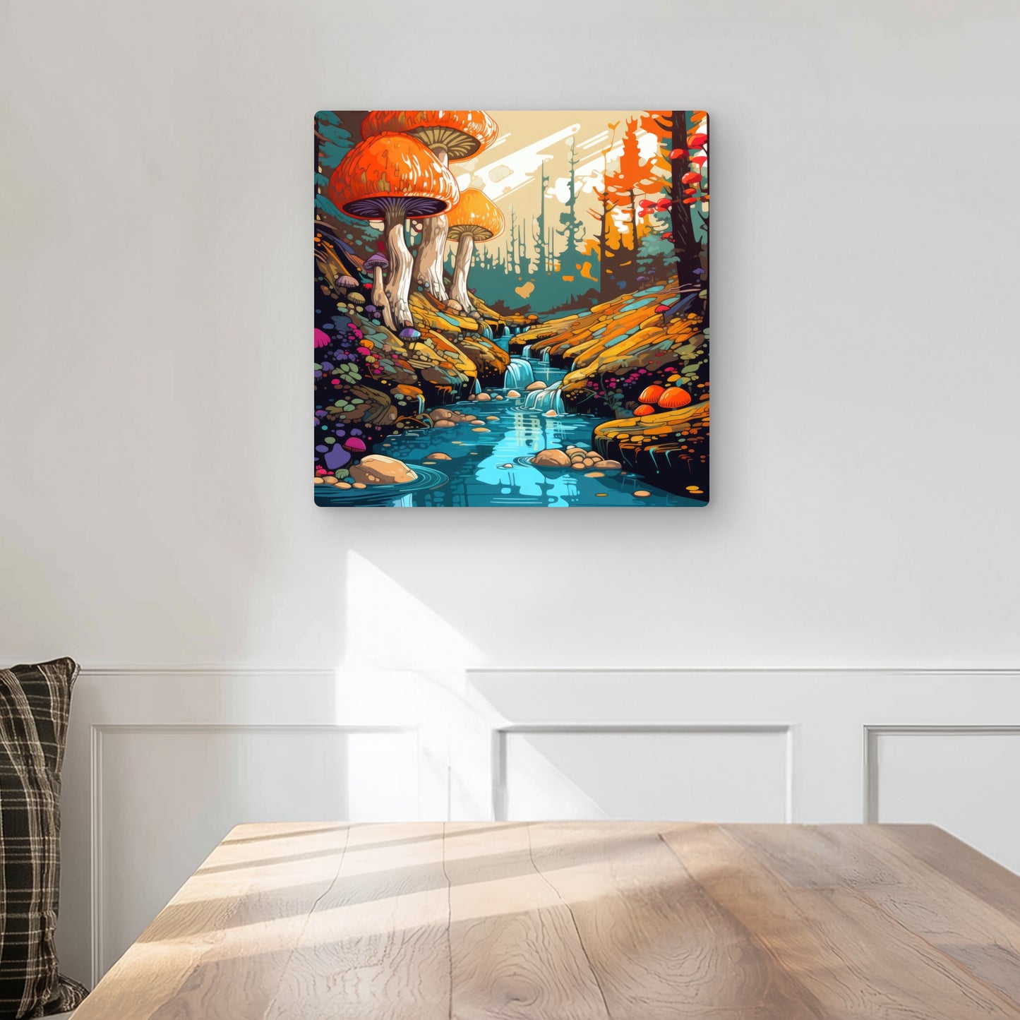 Wisdom Inbound - Red Metal Print for Home Decor | Unique Art