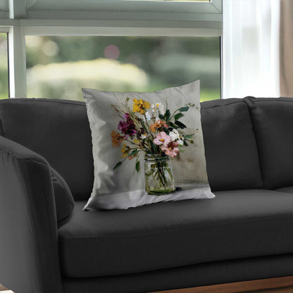 Still Life Poly Twill Throw Pillow - Home Decor Accent