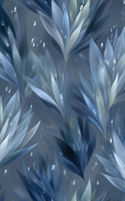 Icy Leaves Indoor Outdoor Door Mat - Stylish Home Decor