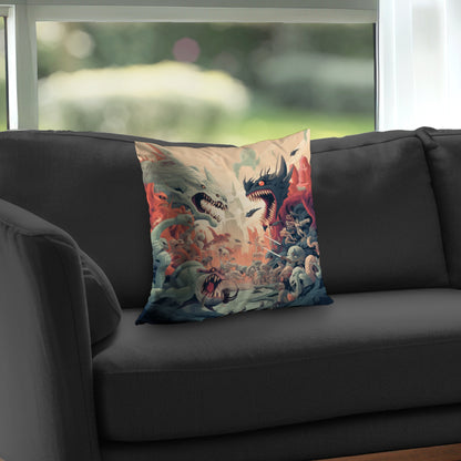 Ultimate Fight Red Poly Twill Throw Pillow Insert | Home Decor