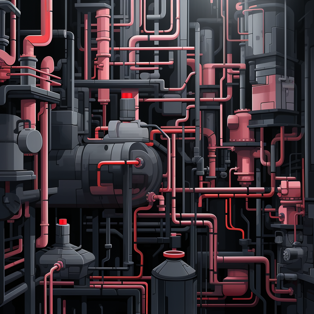 Dark pipes - Throw Pillow