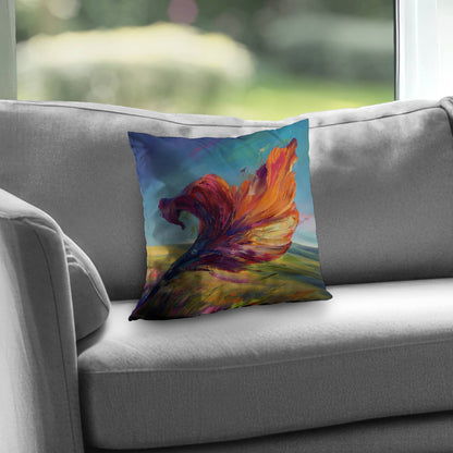 The Leaf - Poly Twill Throw Pillow for Stylish Home Decor