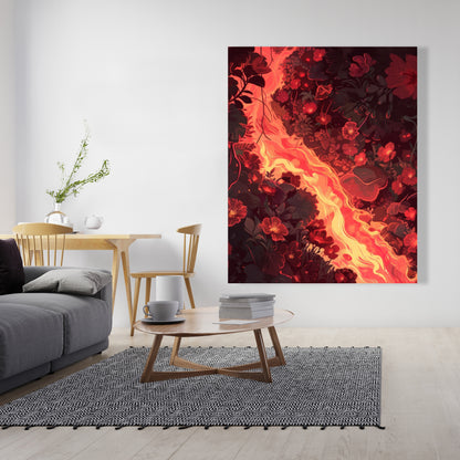 Seering Flowerbed - Black Canvas Decor Art | Stylish Design