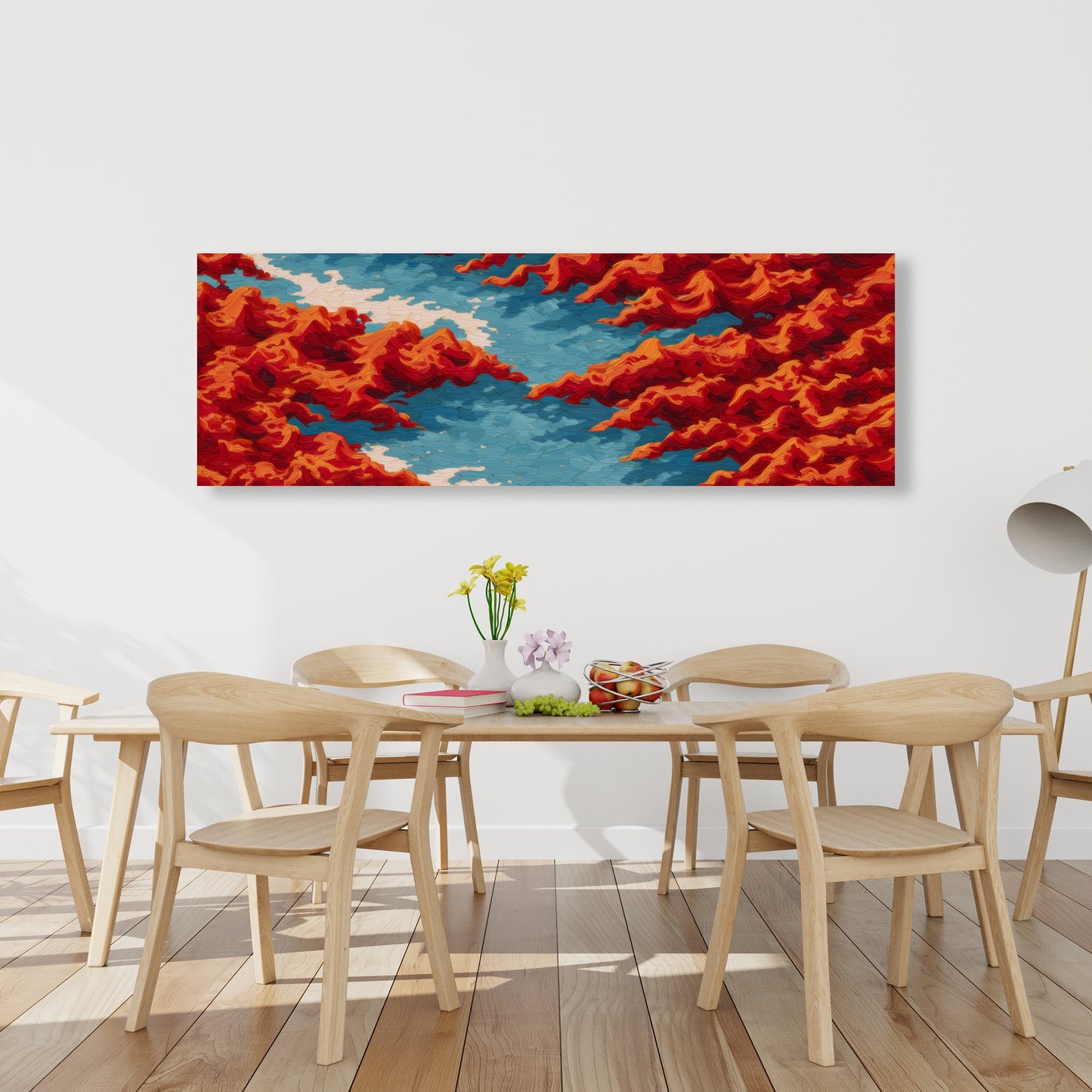 Red Mounds - White Canvas Home Decor for Stylish Interiors