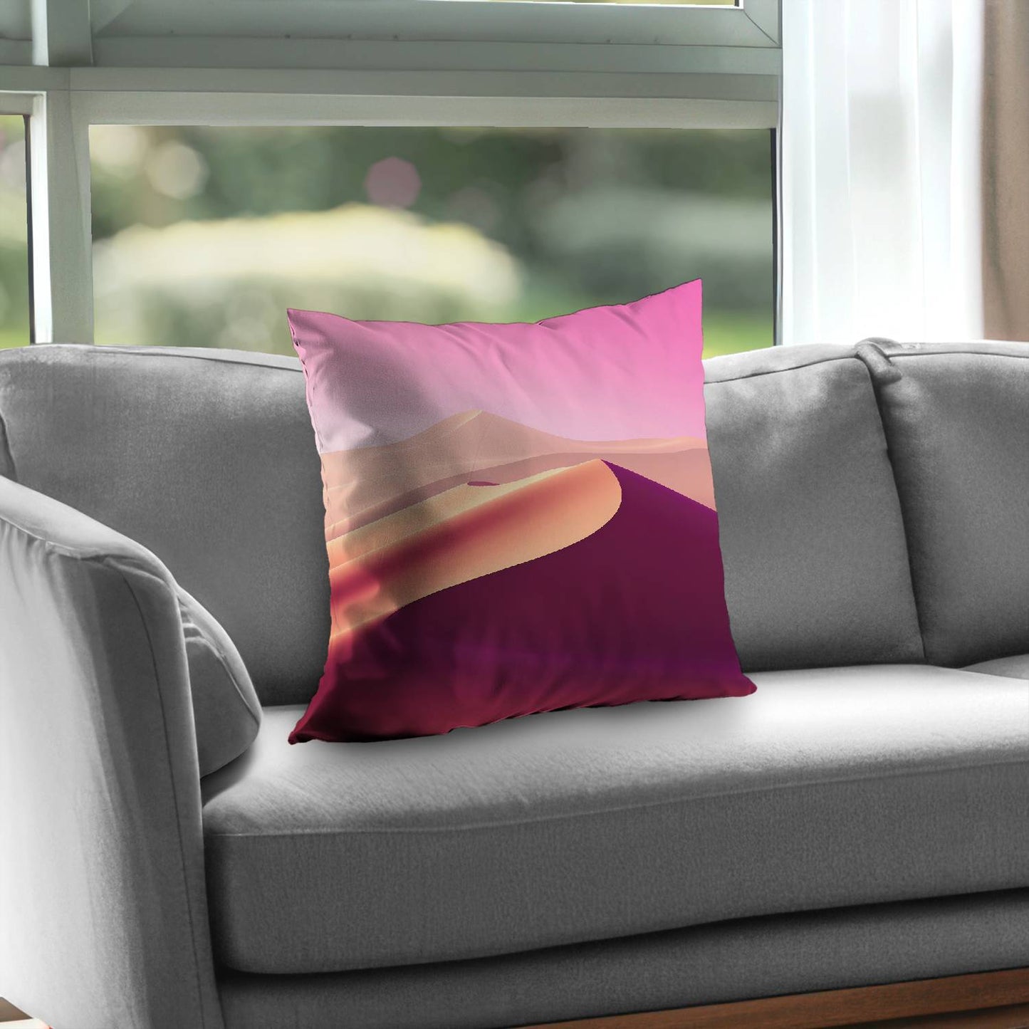 Coussin décoratif en sergé de polyester Calm Dunes | Décoration d'intérieur élégante