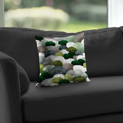 Mossy River Stones Poly Twill Throw Pillow | Home Decor