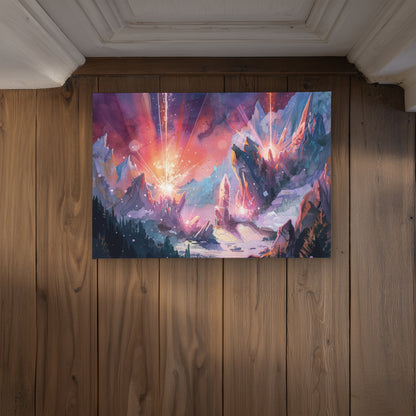 Beaming Signal Purple Indoor Outdoor Door Mat - Home Decor