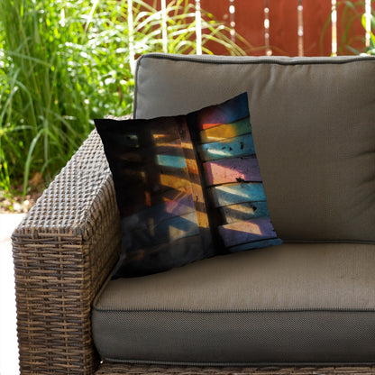 Casting Rainbows Poly Twill Throw Pillow | Home Decor Accent