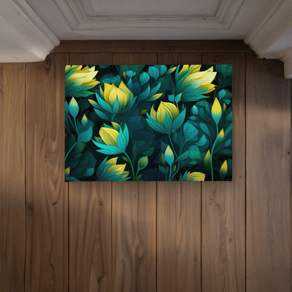 Intense Bloom Yellow Indoor Outdoor Door Mat | Home Decor