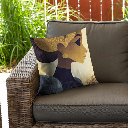 Oreiller décoratif en sergé polyester Golden Muse | Décoration d'intérieur