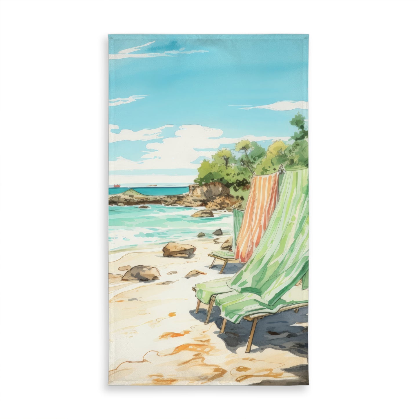 Beach Calm Beige Indoor Outdoor Tablecloth for Home Decor