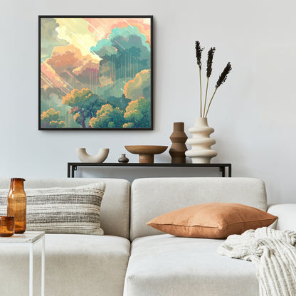 Crystal winds - 36"x36" Framed canvas