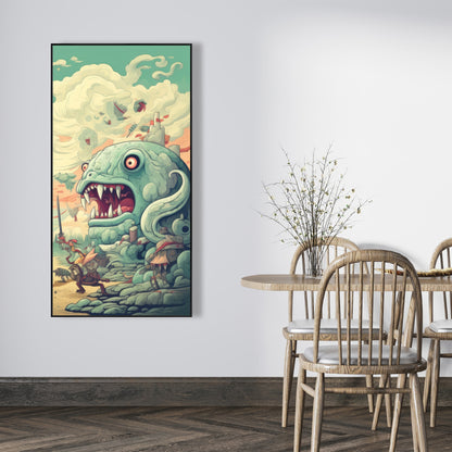 Two titans - 36"x36" Framed canvas