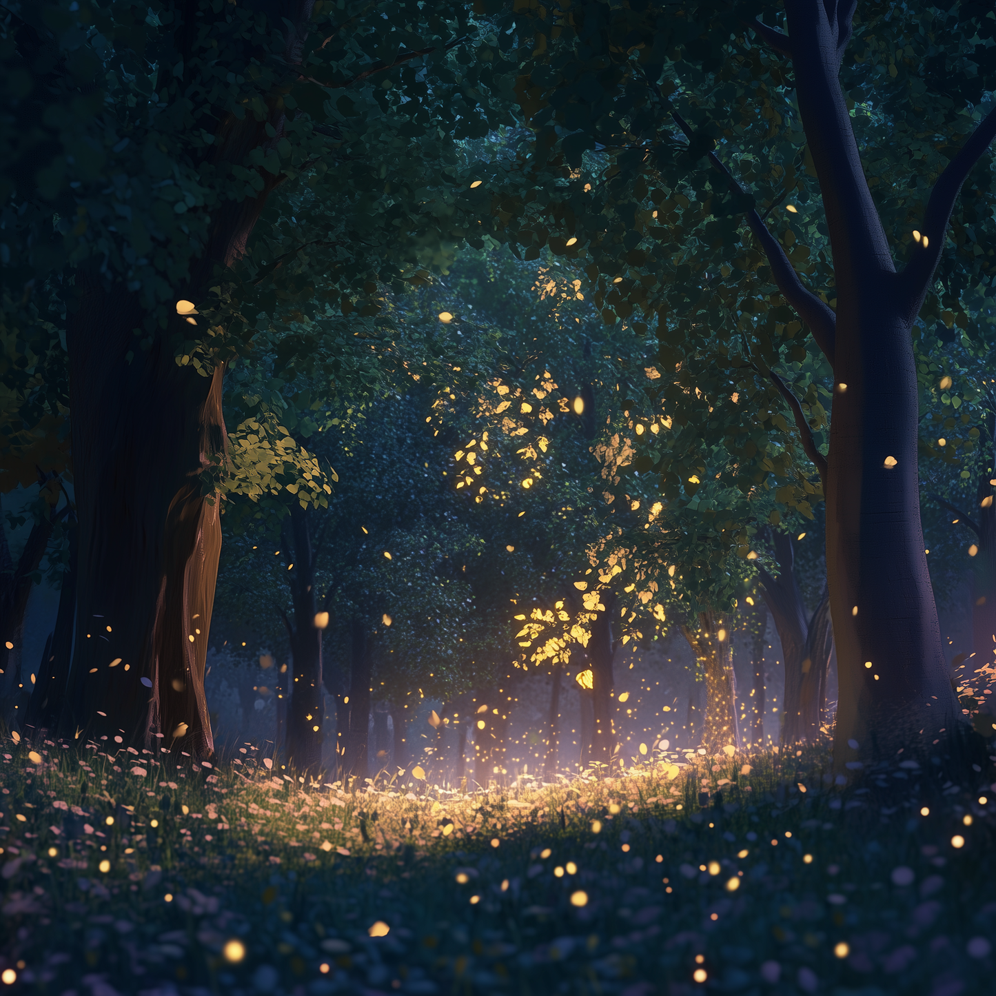 Glowing leaves - Tablecloth