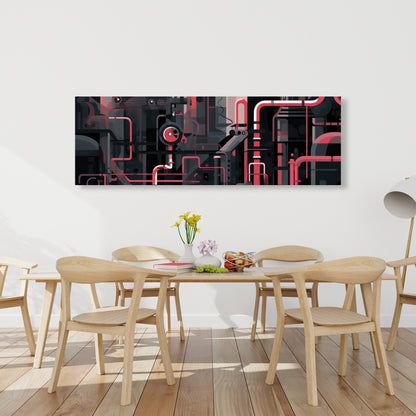 Industrial Empire - Red Canvas Art for Home Decor