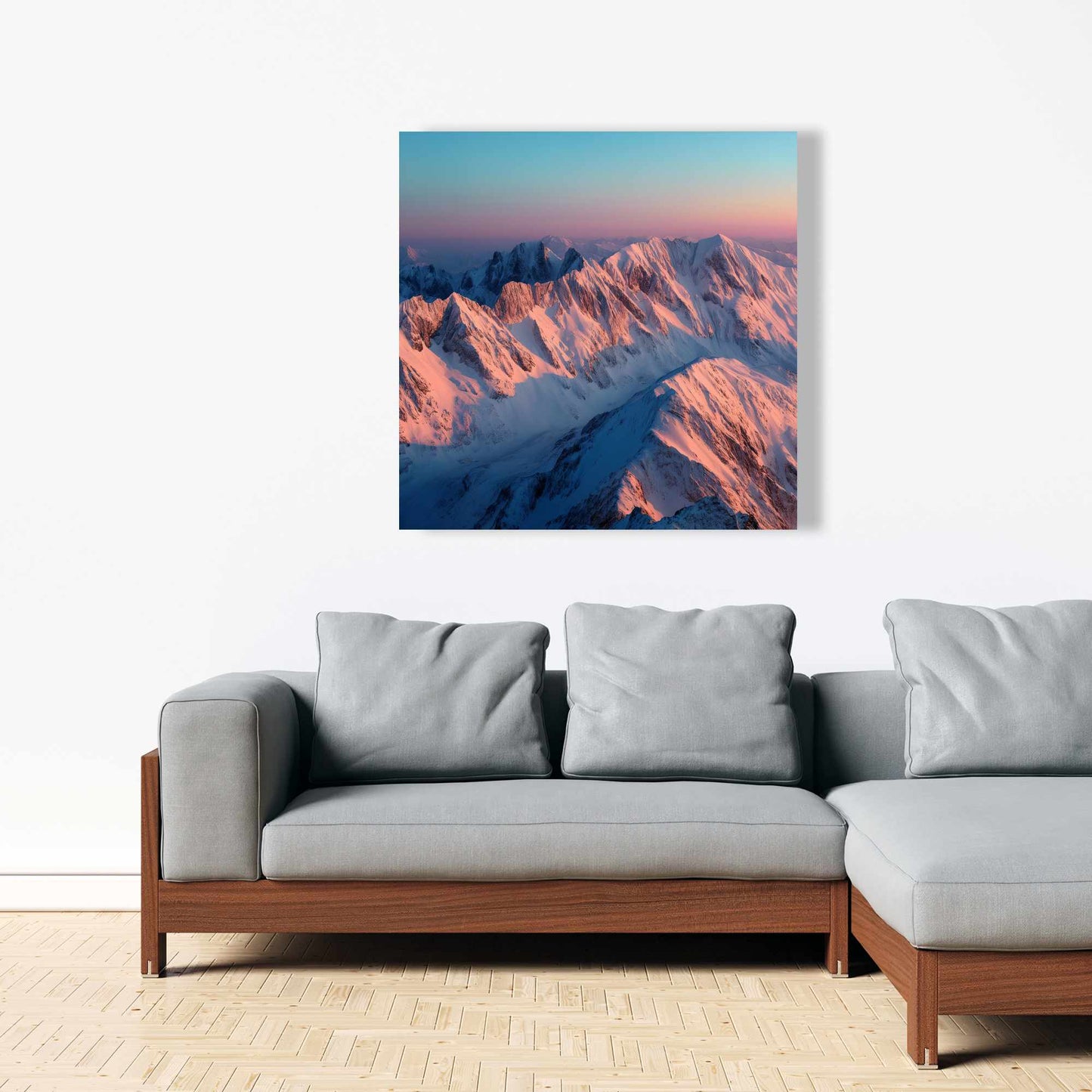 Sunny Peaks - Blue Canvas Art | Stylish Design