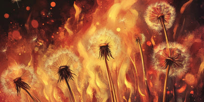 Dandy Fire Desk Mat - Stylish Home Decor for Your Workspace