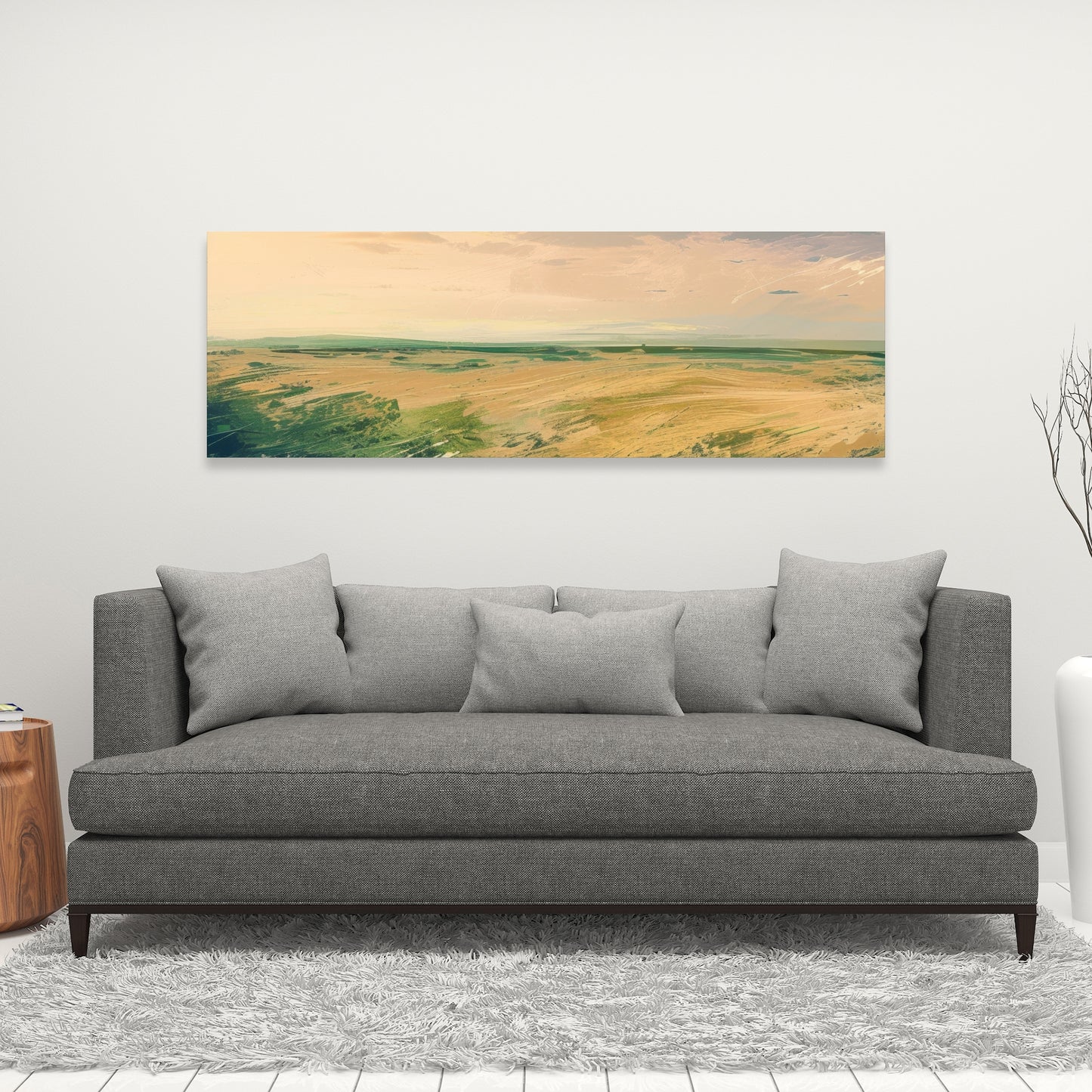 Evening in the field - 32"x32" Canvas
