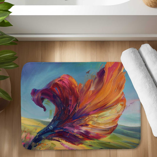 The Leaf - Purple Bath Mat for Stylish Home Decor