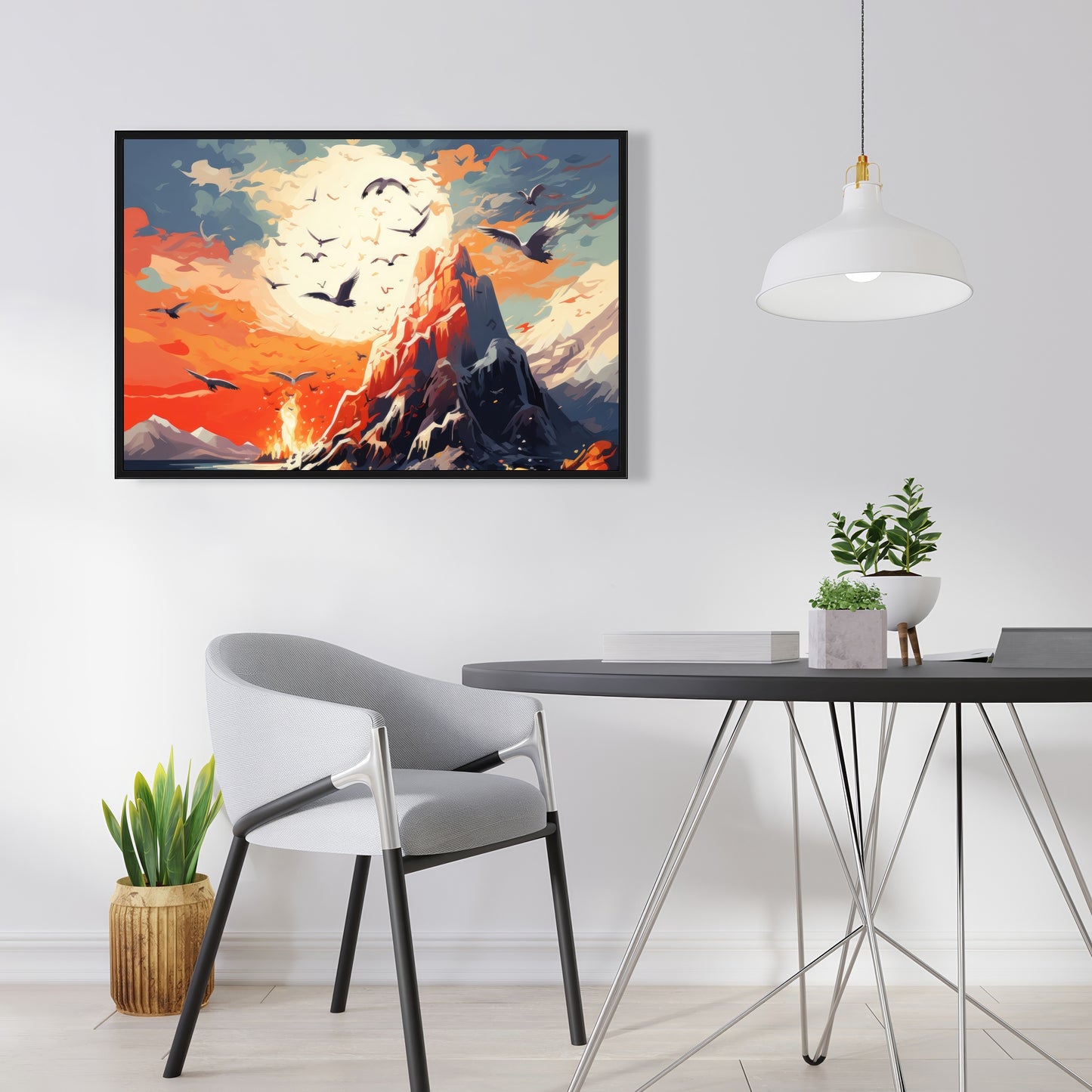 Towards danger - 36"x36" Framed canvas