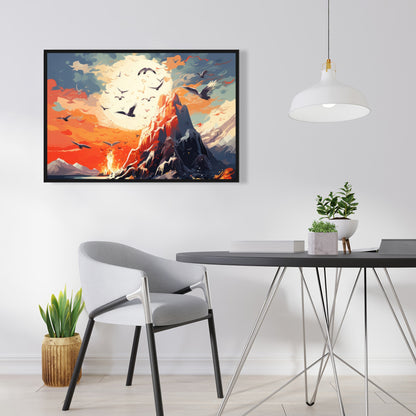 Towards danger - 36"x36" Framed canvas