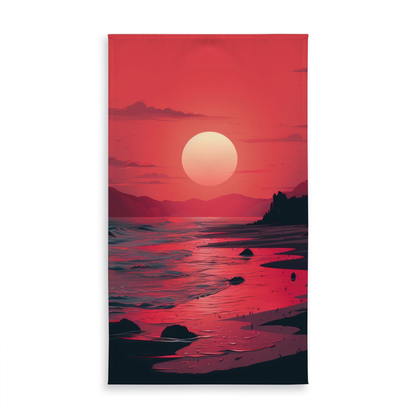Red Sky Purple Indoor Outdoor Tablecloth for Home Decor