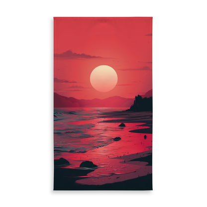 Red Sky Purple Indoor Outdoor Tablecloth for Home Decor