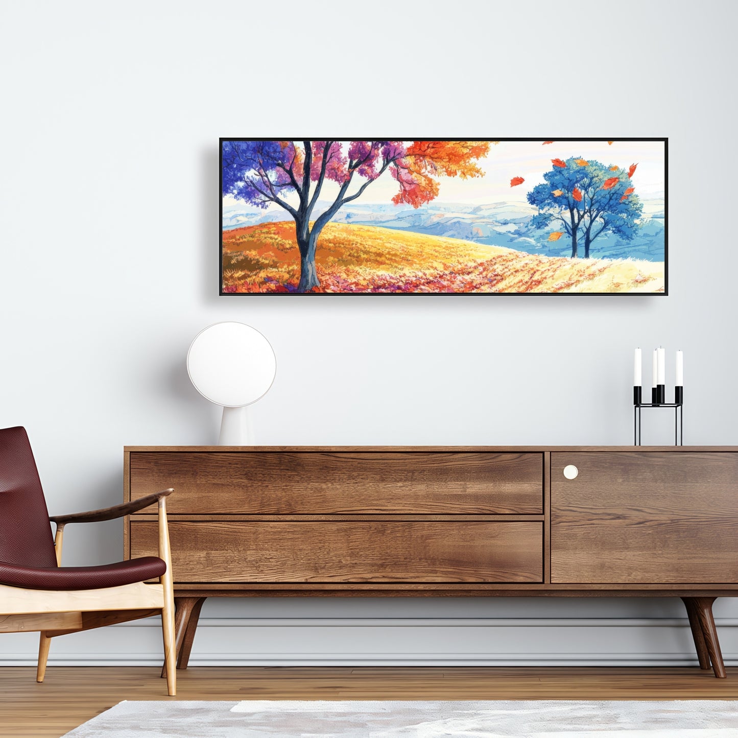Spring breeze - White Framed Canvas Home Decor Art Piece