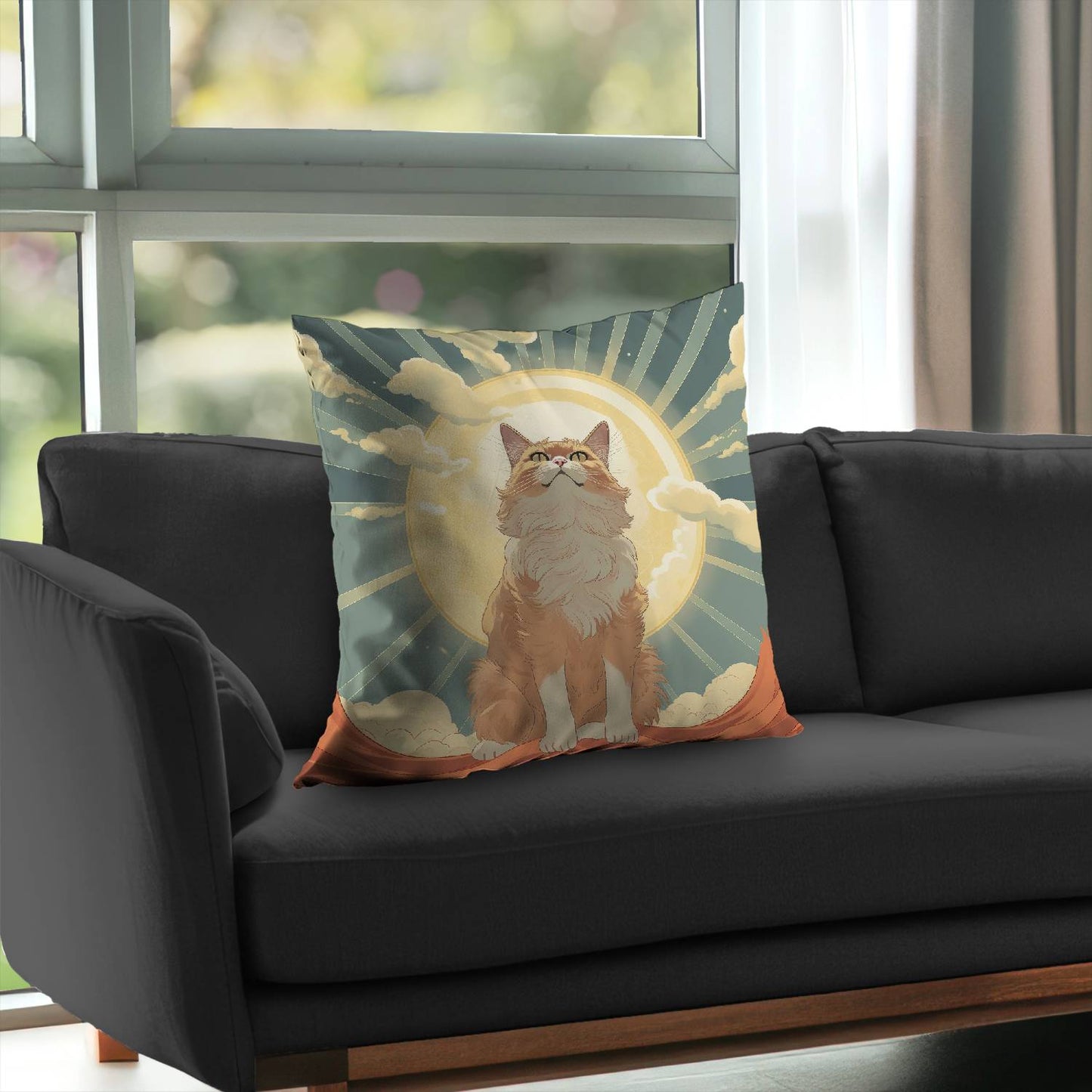 Moewing above - Throw pillow - Print on demand