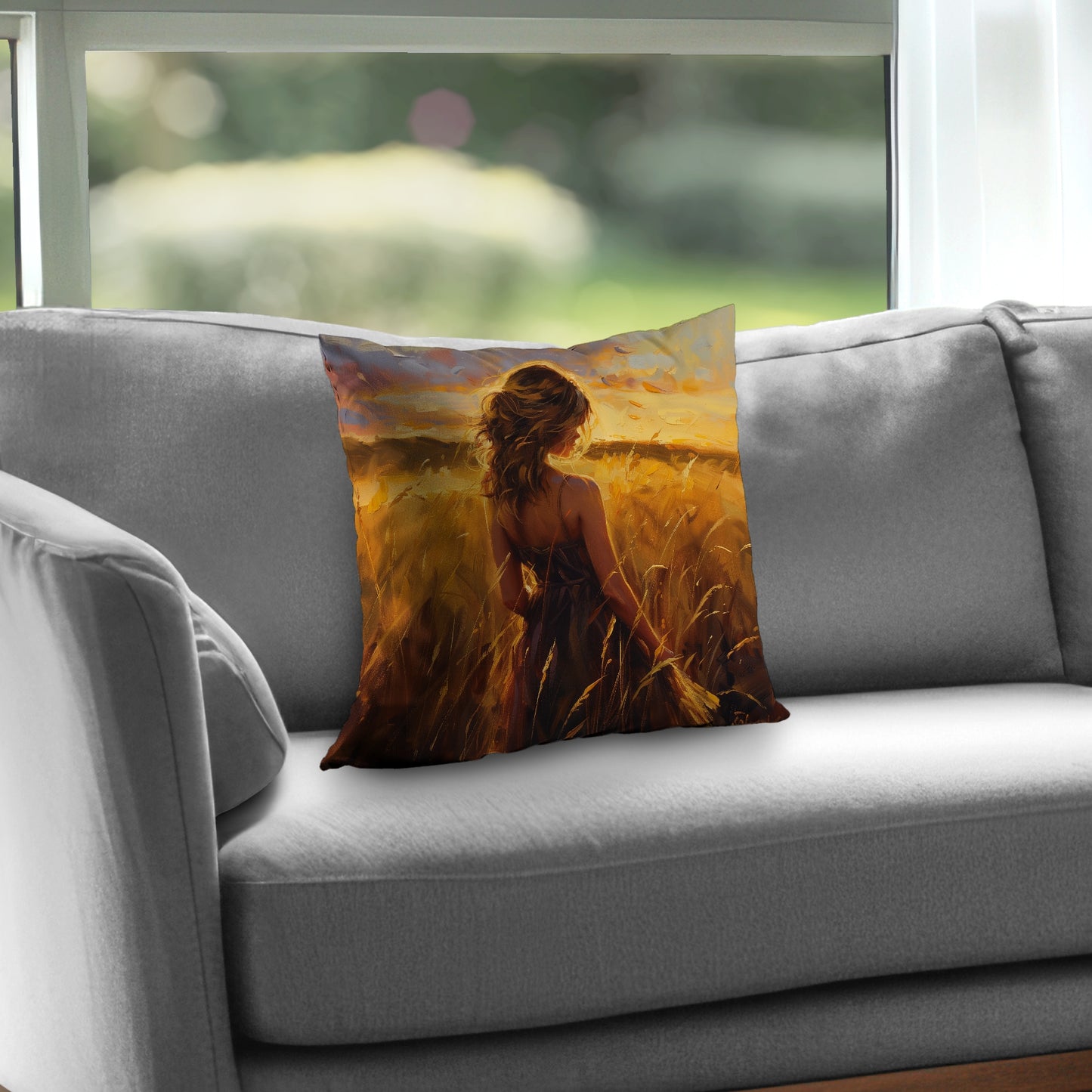 Warm field - Throw Pillow