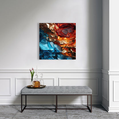 Mineral Contrast - Blue Canvas for Elegant Home Decor