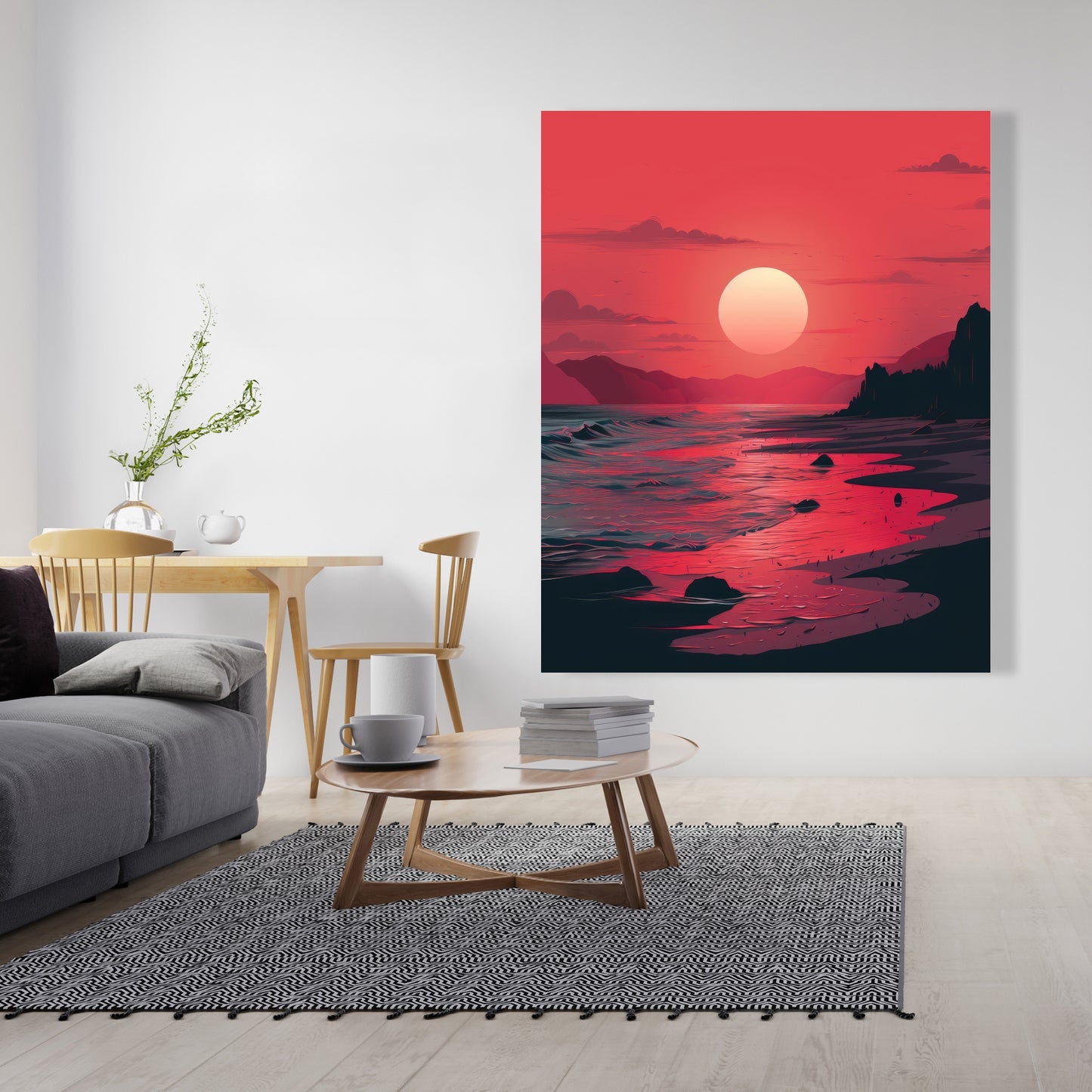 Red sky - 32"x32" Canvas