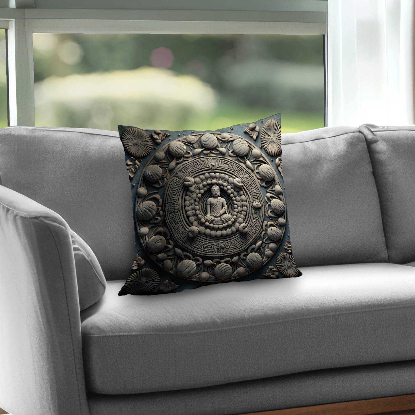 Spiritual Peace Poly Twill Throw Pillow | Home Decor Accent