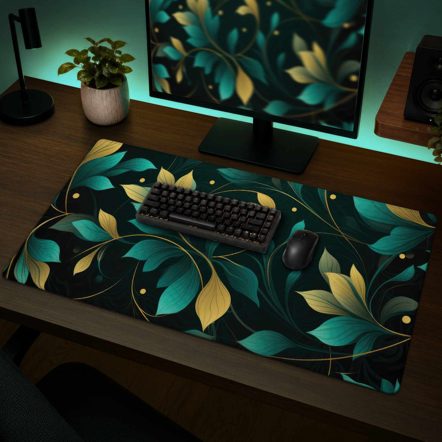 Tapis de bureau Twirling Twigs – Accessoire de bureau élégant pour la décoration intérieure