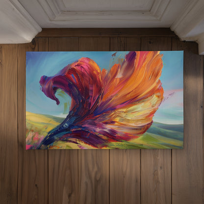 The Leaf - Purple Indoor Outdoor Door Mat for Home Decor