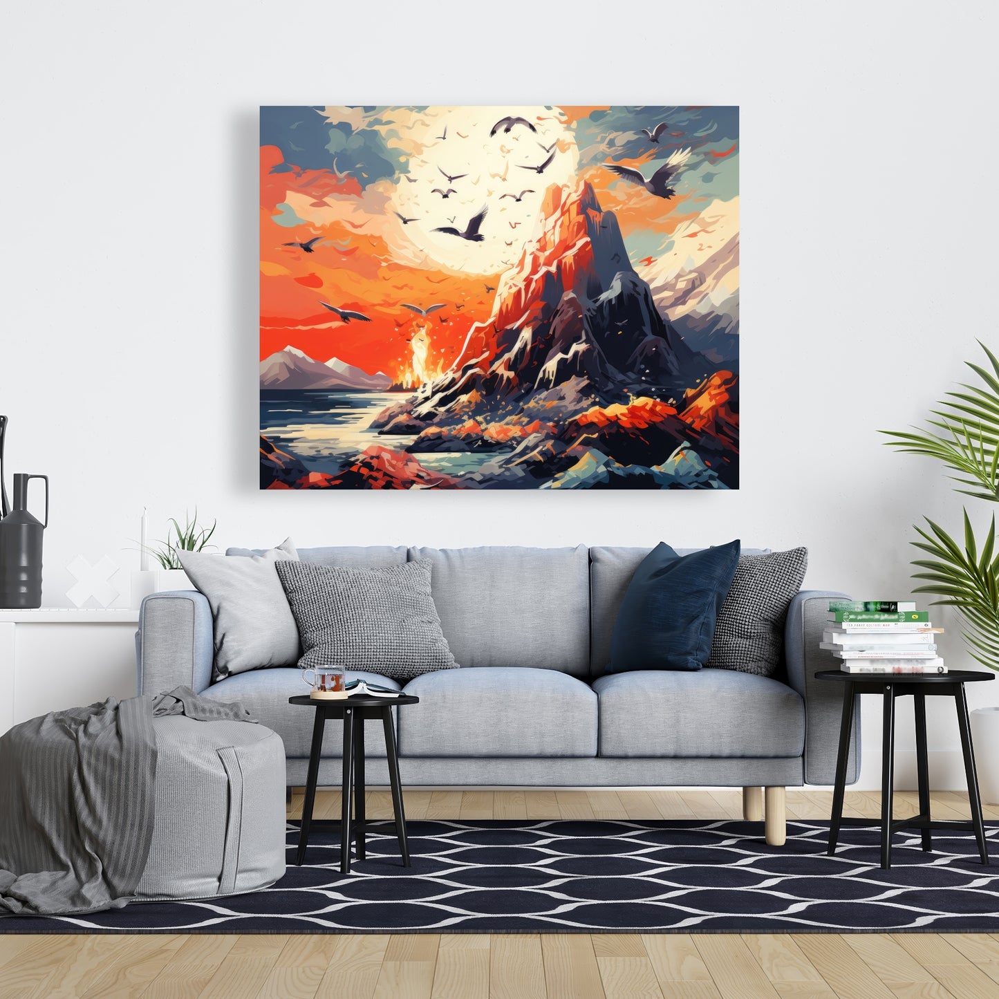 Towards Danger - Red Canvas Art | Modern Design