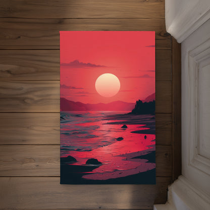 Red Sky Black Indoor Outdoor Door Mat - Stylish Home Decor