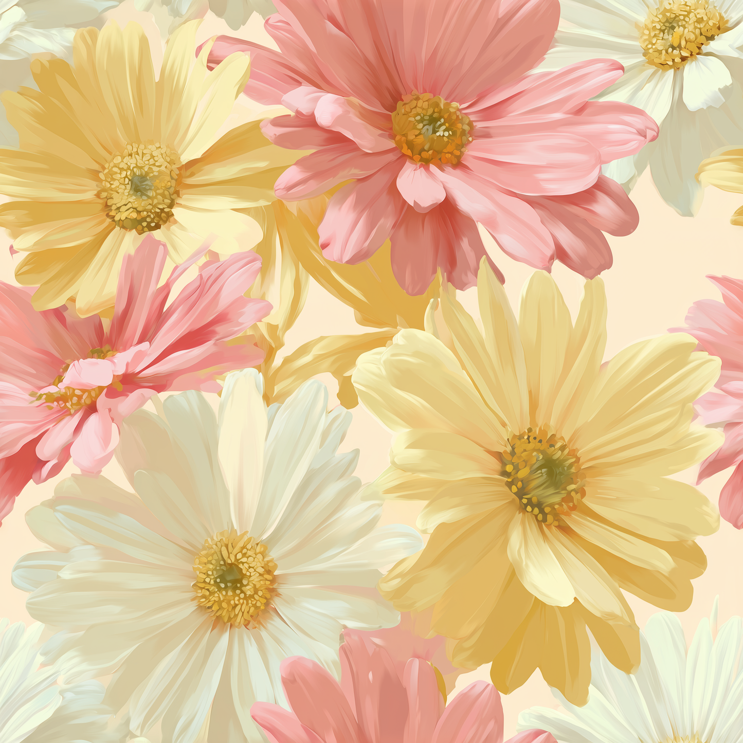 Sunlit Daisy Dream Poly Twill Throw Pillow - Home Decor