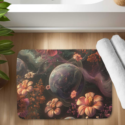 Flower Space Bath Mat | Soft, Stylish Home Decor Rug