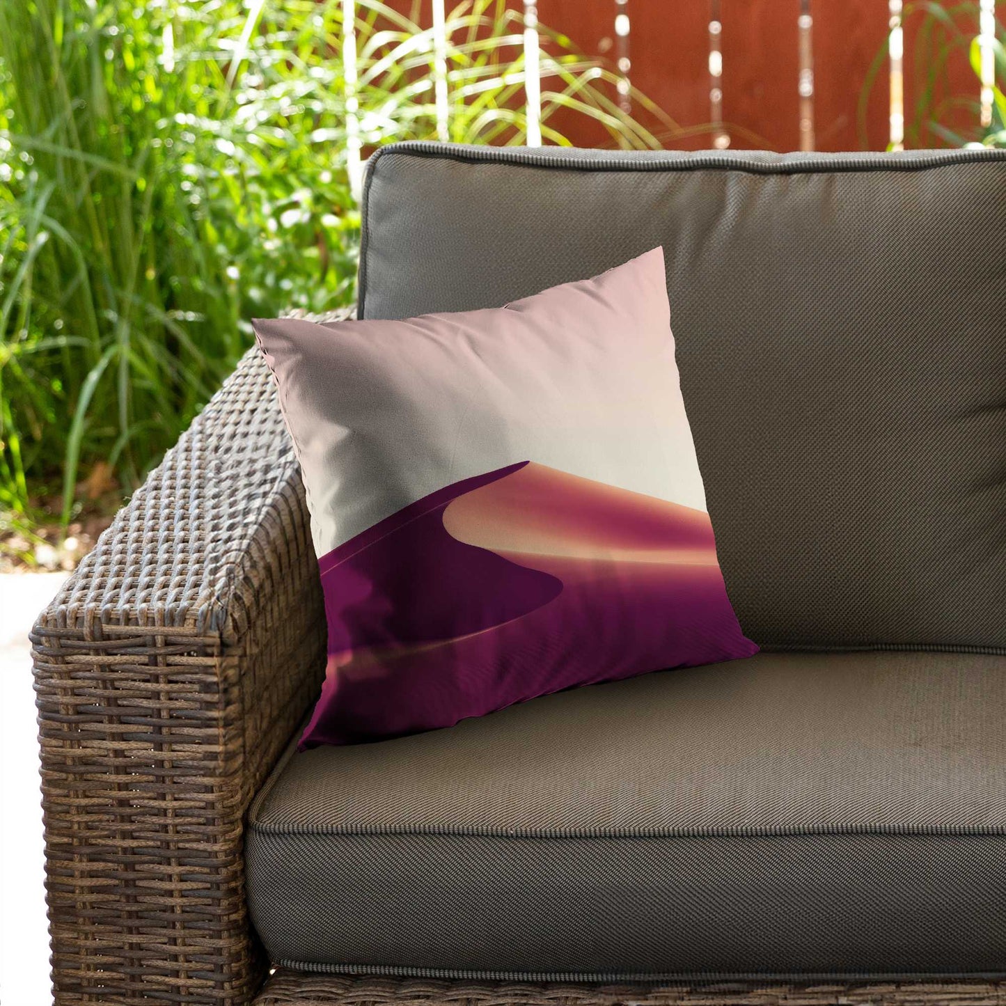 Coussin décoratif en sergé de polyester motif sable - décoration intérieure élégante