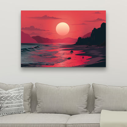 Red sky - 32"x32" Canvas