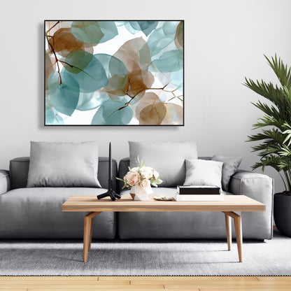 Translucent leaves - 24"x24" Framed canvas